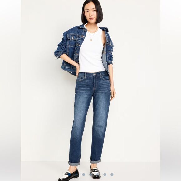 Old Navy Mid Rise Boyfriend Jeans size 14 - Picture 1 of 5